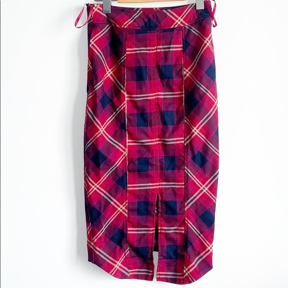 Free people vintage look plaid midi skirt - Picture 2 of 8